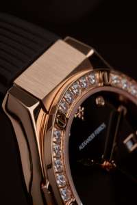 อเล็กซานเดอร์ เฟอร์รอส 2251R-01 นาฬิกาข้อมือสตรีระบบควอตซ์สแตนเลสสตีลนาฬิกาหน้าปัดคริสตัลแซฟไฟร์สายยางกันน้ำ 50 ม. - Product Image 5