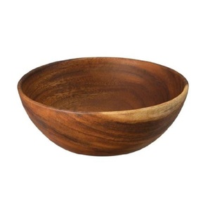 Bol en bois moderne fait à la main, finition naturelle lisse, plat polyvalent pour salades, fruits, collations, desserts, décoration de table de cuisine - Product Image 4