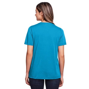 Camiseta de Tirantes para Mujer, Cuello Redondo, Color Sólido, Transpirable, Tejida, Casual, Manga Corta, Corte Regular, Spandex/Algodón, Personalizable en la Parte Delantera - Product Image 2