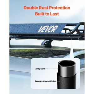 Support de toit universel 51X36X4.1X1120mm Panier de toit 870 Lbs Capacité de charge maximale SUV Camion Voiture Cargo - Product Image 4