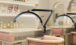 Hoge kwaliteit nagelbureaulamp wimperslamp make-up spa beautysalon <span class=keywords><strong>lamp</strong></span> bureau wimperslamp halve maan <span class=keywords><strong>lamp</strong></span> met dimfunctie - Product Image 4