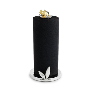 Support de papier essuie-tout de luxe en forme de bois de cerf argenté, distributeur de rouleaux de cuisine moderne en aluminium sur pied pour la décoration de la maison et des hôtels - Product Image 4