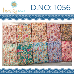 ผ้าเครปเนื้อปานกลางคุณภาพสูง ฮันนี่เลซ ผลิตจากเส้นใยโพลีเอสเตอร์/ไนลอน/เมทัลลิก  แบบไม่ถักทอ  ตกแต่งด้วยลายดอกไม้/ลูกปัด เหมาะสำหรับงานแต่งงาน - Product Image 1