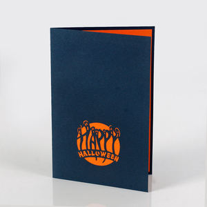 Collection de cadeaux d'Halloween Carte de voeux pop-up 3D un château de sorcière hanté Note vierge avec enveloppe Style artisanal en papier - Product Image 4