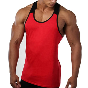 <b>Men's</b> Summer Thin Cotton Crew Neck <b>Base</b> <b>Layer</b> Breathable Solid-Color Sports & Fitness Vest for <b>Man</b> Tank Top - Product Image 4
