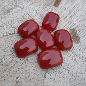 Natural Red Onyx Cabochon Rectangle <b>Cushion</b> Shape Calibrated Flat <b>Back</b> Gemstone All Sizes Available - Product Image 3