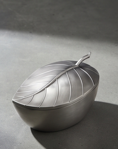 Boîte de rangement de luxe pour fruits secs en aluminium brossé couleur étain avec poignée, organisateur alimentaire en étain - Product Image 2
