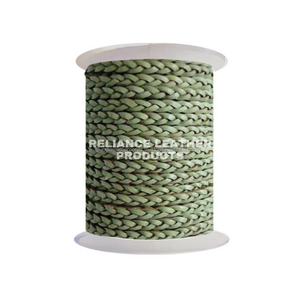 Flat Braided Leather Cord 5mm 3-Ply For Bracelet Making Jewelry Findings Components Durable Soft Multi Color Options - Product Image 1