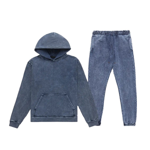 Survêtement uni pour homme délavé à l'acide, dernière conception, qualité supérieure, prix bas, personnalisable, nouvelle taille, vente en gros - Product Image 2