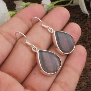 Boucles d'oreilles en fluorite naturelle en forme de cœur, en argent sterling 925, avec pierres précieuses, pour femmes, bijoux fins, prix d'usine, vente en gros - Product Image 2