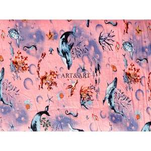 Tissu en coton indien fait main en gros, imprimé poisson, tissu imprimé à la main au bloc, matière première pour la confection de robes, chemises africaines pour garçons - Product Image 5