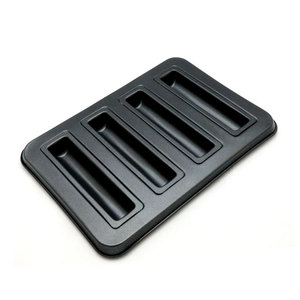 Molde para Pan Baton de 4 Cavidades Cuadradas, Molde para Panecillos, Antiadherente de PTFE, Acero Laminado en Frío, Mini Bandeja para Hornear, Apto para Horno, Hecho en Corea - Product Image 5