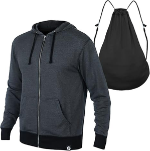 เสื้อฮู้ดซิปผู้ชาย Kuenzi Autumn Casual ผ้าถักนิตติ้งทรงโอเวอร์ไซส์ 100% ผ้าฝ้าย 300GSM เนื้อนุ่ม ทนทาน เหมาะสำหรับงานพิมพ์ - Product Image 2