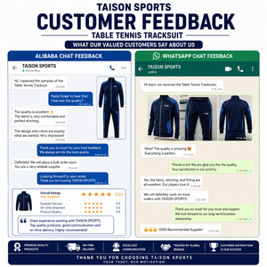TAISON SPORTS 280 GSM Premium Polyester Interlock <b>Table</b> <b>Tennis</b> Uniform Navy Contrast Panel Custom Logo Tracksuit Waterproof - Product Image 6