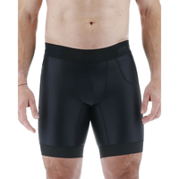 Shorts de compression pour hommes, séchage rapide, légers, en Spandex/Polyester, couleur unie, pour le sport, avec cordon de serrage à la taille, pour la gym