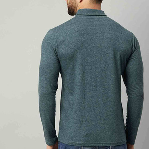 Camiseta Casual de Manga Larga con Cuello Redondo para Hombre, Algodón y Fibra de Bambú, 220g, Teñido Liso, Transpirable y de Secado Rápido, Talla Grande, Antiencogimiento - Product Image 5