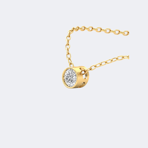 Collier solitaire en diamant rond serti clos de 1,00 CTW - Product Image 4