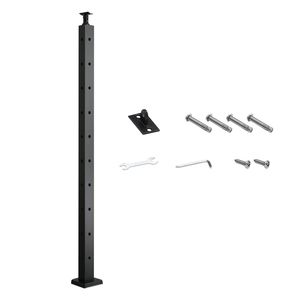 Palo per Ringhiera con Cavo a L in Acciaio Inossidabile da 36x1x2 Pollici per Terrazze, con Fori Pre-Forati, per Ringhiere Orizzontali - Product Image 1