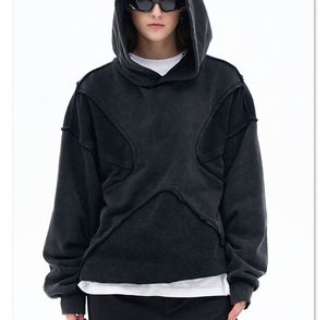 Best Selling Custom <b>Blank</b> Hoodie Men Boxy Light Hoodie Unisex Hoodies 100 Cotton Heavy <b>Weight</b> - Product Image 4