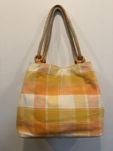 Sac fourre-tout décontracté en coton à carreaux avec deux poignées, léger, à ouverture supérieure, pour usage quotidien, sac à main pour femme - Product Image 3