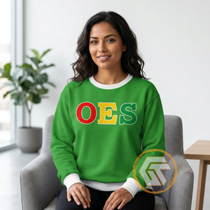 Sudadera Ecológica de Felpa para Mujer, Cuello Redondo, Color Verde, Corte Regular, Manga Larga, Tejido de Algodón, para Otoño e Invierno - Product Image 2