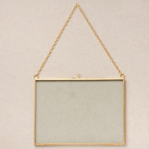 Cadre photo suspendu en verre transparent, finition dorée, design horizontal, cadre en métal, décoration murale pour la maison, best-seller, meilleur prix - Product Image 5