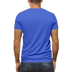 เสื้อเชิ้ตแขนสั้นคอวีผ้าฝ้ายโพลีเอสเตอร์สไตล์เรียบง่ายสำหรับผู้ชาย - Product Image 1