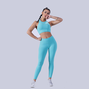 Ropa Deportiva para Mujer al Por Mayor, de Alta Calidad, Tejida, con Logotipo Personalizado, Conjunto de 2 Piezas para Gimnasio, Fitness, Yoga - Product Image 3