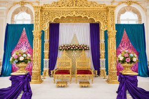 Mandap Dorado para Bodas Indias Jodha Akber, Mandap Moderno Portátil de Fibra de Vidrio para Eventos en Sídney - Product Image 4
