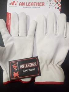 Guantes de cuero para conductor Cómodos antiimpacto EN388 Certificado XL Tamaño para soldadura Protección de trabajo de uso general Lucha contra incendios - Product Image 5