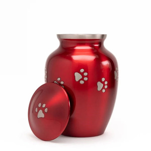 Urne funéraire pour animaux de compagnie en aluminium gravé, design moderne et décoratif, pour cendres de chien et de chat, 7 pouces, faite à la main, durable - Product Image 3