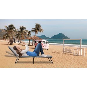 Lit de camping pliable robuste à 5 positions réglables pour adultes, en tissu Oxford 1200D, avec sac de transport, mobilier de camping - Product Image 5