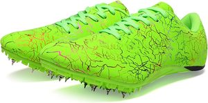 Chaussures de course légères pour hommes à motif craquelé vert, avec empeigne synthétique, semelle extérieure en caoutchouc, semelle intermédiaire en EVA et doublure en mesh, idéales pour l'été. - Product Image 4