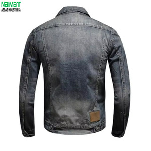 Modern Stitched Texture Winter <b>Men's</b> <b>Denim</b> Trucker <b>Jacket</b> Minimalist Heavy Duty Slim Fit Front Logo Everyday Layer - Product Image 3