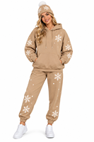 Ensemble de survêtement unisexe style Noël hivernal respirant à séchage rapide, sweat à capuche et pantalon de jogging décontracté coupe ample en coton longueur intégrale
