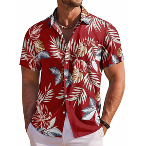 Chemise Hawaïenne Homme Manches Courtes Imprimé Floral Vacances d'Été Respirante Popeline Personnalisée Hawaïenne Samoa Tapa Hibiscus 2026 - Product Image 2