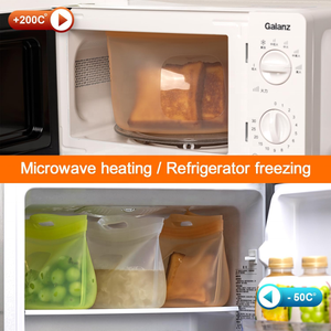 ถุงเก็บซิลิโคนพร้อมซิปถุงอาหารทำความสะอาดง่ายซิลิโคนตู้แช่แข็งปลอดภัย - Product Image 4