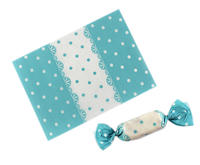 Papier d'emballage alimentaire vierge imperméable imprimé floral pour l'emballage des bonbons, résistant à la graisse, impression offset, design quadricolore