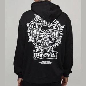 Novedad 2026 Sudadera con capucha oversize de corte holgado para hombre, estilo streetwear, personalizada, original, vintage, con efecto lavado, bordado 3D, estampado, con cremallera y pedrería - Product Image 1
