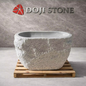 Lavabo de Mármol Tallado a Mano de Lujo Moderno - Lavabo Independiente Premium para Muebles de Baño en Hoteles, Resorts y Villas - Product Image 1