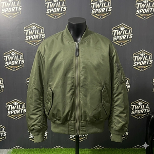 Chaqueta Bomber de Nylon Twill para Hombre, Cortavientos, Ligera, Puños Acanalados, Transpirable, Secado Rápido, Logotipo Frontal, Elegante, Sólida, Verano Otoño - Product Image 2