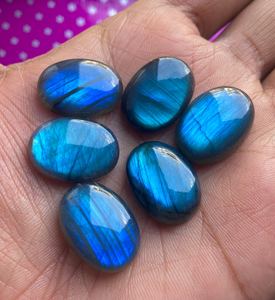 Pierre précieuse ovale en labradorite bleue naturelle, cabochon, pierre non montée pour la création de bijoux, fournisseur en gros de bijoux faits à la main - Product Image 3