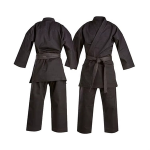 Uniforme de karaté traditionnel personnalisé avec logo, combinaison unisexe pour arts martiaux, taekwondo, tissu léger 100% coton, tailles adultes, entraînement - Product Image 1