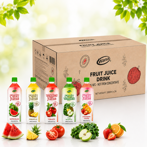 Jus de fruits de qualité supérieure à base de chou frisé et de pomme, bouteille de 1L, boisson végétale verte, logo personnalisé disponible, sans OGM, certifié HALAL - Product Image 3