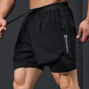 Mens Custom Wholesale fitness Shorts Solid Pattern Polyester Running Training <b>Athletic</b> Fitness shorts Sportswear - Product Image 1
