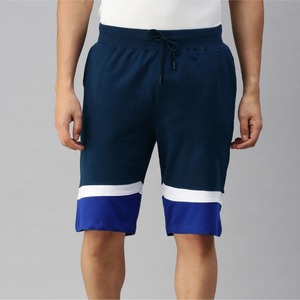 Pantalones Cortos Deportivos de Alta Calidad para Hombre, Diseño Color Block, Algodón, Cintura Elástica con Cordón, para Gimnasio, Fitness, Playa y Uso Casual - Product Image 1