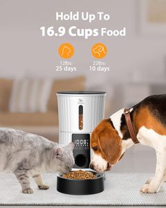4L Automatic <b>Cat</b> <b>Feeder</b> with Programmable <b>Timer</b> and Portion Control for <b>Cats</b> and Dogs - Product Image 2