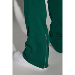 Athletic Flare Jogger Pants Men Polyester Cotton Stretch Breathable Quick Dry Wide Leg Gym Training Custom OEM Private Label - Product Image 6