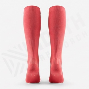 Red Knee High <b>Running</b> <b>Socks</b> Breathable Polyester Spandex Athletic <b>Compression</b> Support Summer Sport Wear for Adults - Product Image 4