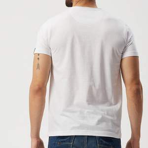 <b>White</b> Pocket Round Neck T-Shirt for Men's Short Sleeve T-Shirt Sublimation Print Design Microfiber <b>Tee</b> Shirt - Product Image 2